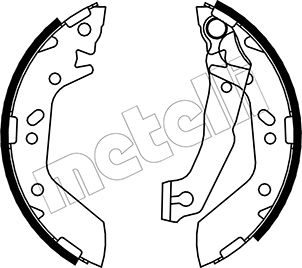 Bremsbackensatz Hinterachse Metelli 53-0170 von Metelli