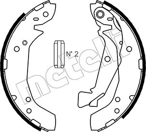 Bremsbackensatz Hinterachse Metelli 53-0175 von Metelli