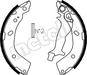 Bremsbackensatz Hinterachse Metelli 53-0178 von Metelli