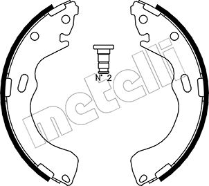 Bremsbackensatz Hinterachse Metelli 53-0216 von Metelli