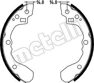 Bremsbackensatz Hinterachse Metelli 53-0217 von Metelli