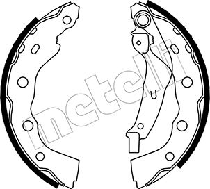 Bremsbackensatz Hinterachse Metelli 53-0259 von Metelli