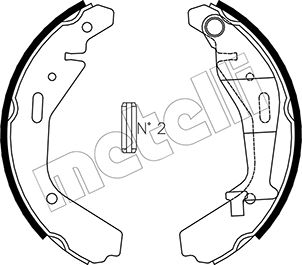 Bremsbackensatz Hinterachse Metelli 53-0318 von Metelli