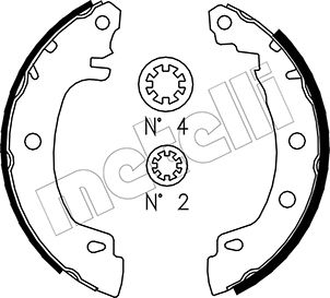 Bremsbackensatz Hinterachse Metelli 53-0353 von Metelli