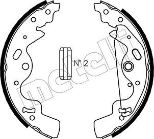 Bremsbackensatz Hinterachse Metelli 53-0370 von Metelli