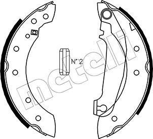 Bremsbackensatz Hinterachse Metelli 53-0476 von Metelli