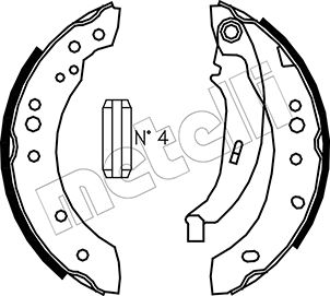 Bremsbackensatz Hinterachse Metelli 53-0513 von Metelli