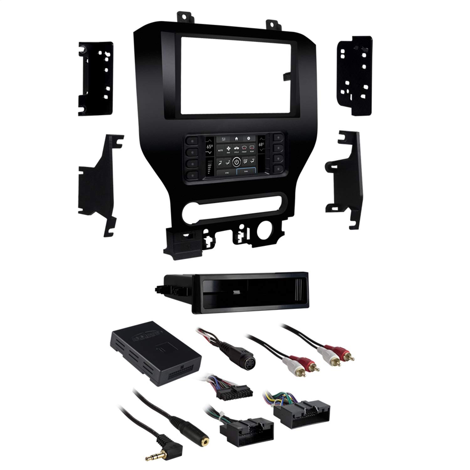 Metra 99-5838CH Turbo Touch Premium Dash Kit mit integriertem Touchscreen für Ford Mustang ab 2015 mit 4,2 Zoll Bildschirm, Schwarz von Metra