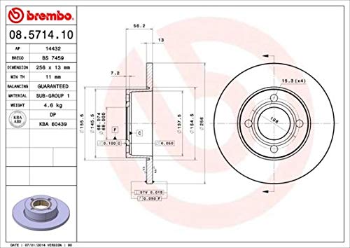 AP 14432 Bremsscheibe - (1 Stück) von AP