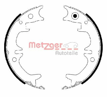 Bremsbackensatz, Feststellbremse Hinterachse beidseitig Metzger MG 220 von Metzger