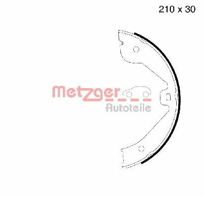 Bremsbackensatz, Feststellbremse Hinterachse beidseitig Metzger MG 790 von Metzger