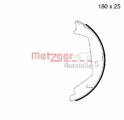 Bremsbackensatz, Feststellbremse Hinterachse beidseitig Metzger MG 998 von Metzger