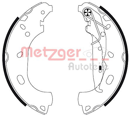 Bremsbackensatz Hinterachse Metzger MG 129 von Metzger