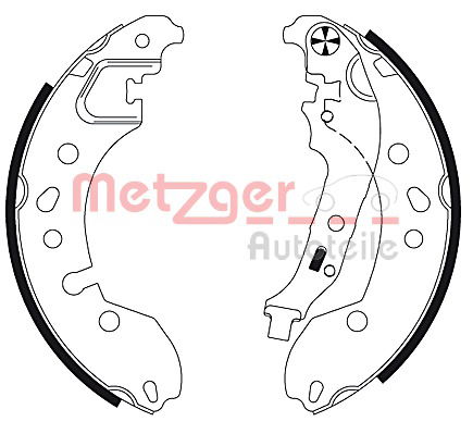 Bremsbackensatz Hinterachse Metzger MG 130 von Metzger