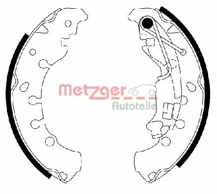 Bremsbackensatz Hinterachse Metzger MG 200 von Metzger