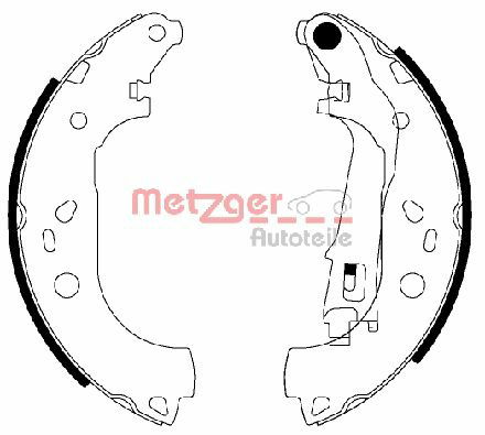 Bremsbackensatz Hinterachse Metzger MG 210 von Metzger