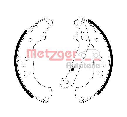 Bremsbackensatz Hinterachse Metzger MG 211 von Metzger