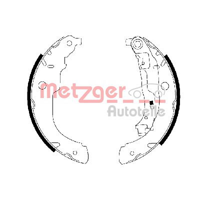 Bremsbackensatz Hinterachse Metzger MG 222 von Metzger