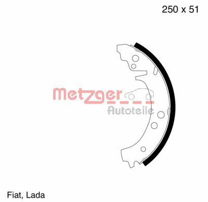 Bremsbackensatz Hinterachse Metzger MG 351 von Metzger