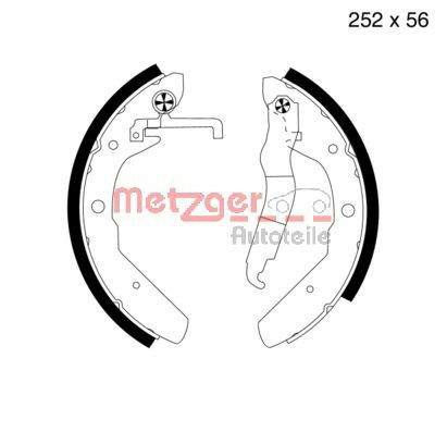 Bremsbackensatz Hinterachse Metzger MG 373 von Metzger