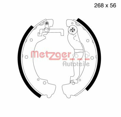 Bremsbackensatz Hinterachse Metzger MG 548 von Metzger