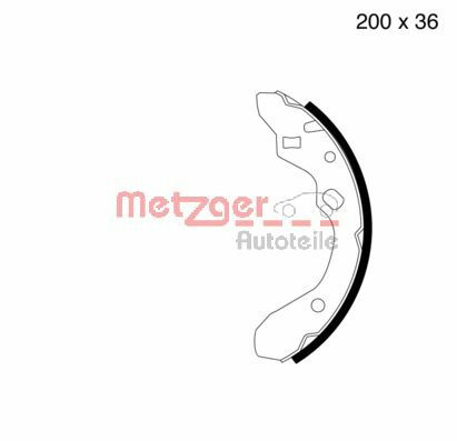 Bremsbackensatz Hinterachse Metzger MG 603 von Metzger