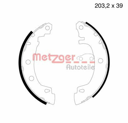 Bremsbackensatz Hinterachse Metzger MG 632 von Metzger