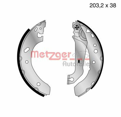 Bremsbackensatz Hinterachse Metzger MG 640 von Metzger