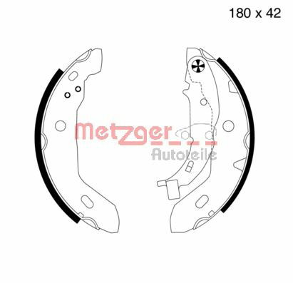 Bremsbackensatz Hinterachse Metzger MG 713 von Metzger