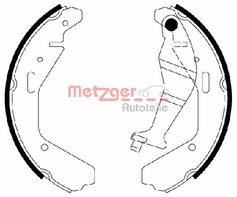 Bremsbackensatz Hinterachse Metzger MG 829 von Metzger