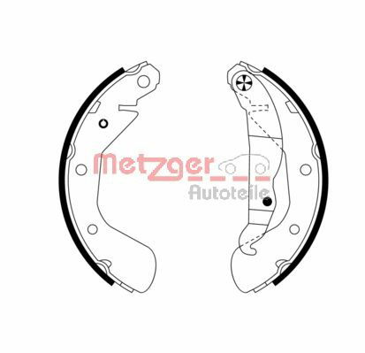 Bremsbackensatz Hinterachse Metzger MG 952 von Metzger