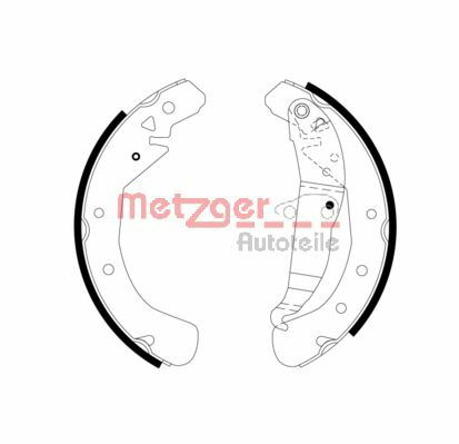 Bremsbackensatz Hinterachse Metzger MG 967 von Metzger