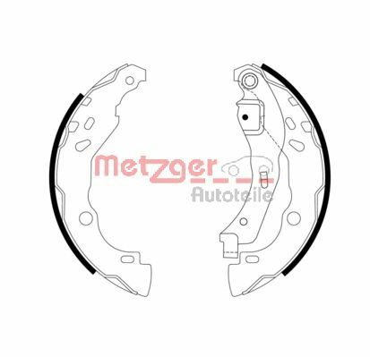 Bremsbackensatz Hinterachse Metzger MG 968 von Metzger