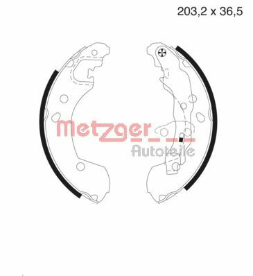 Bremsbackensatz Hinterachse Metzger MG 985 von Metzger