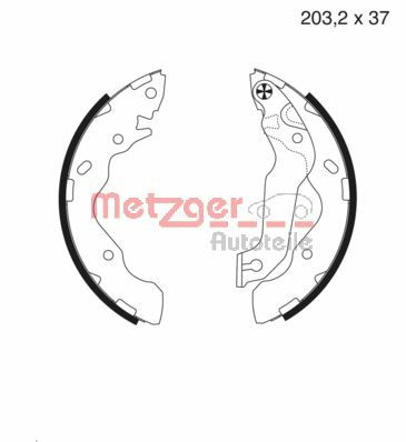 Bremsbackensatz Hinterachse Metzger MG 987 von Metzger