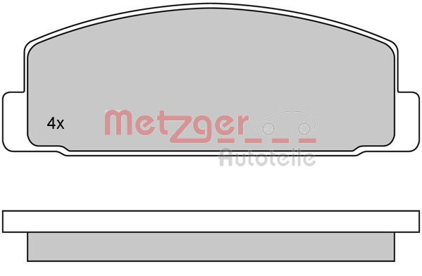Bremsbelagsatz, Scheibenbremse Hinterachse Metzger 1170088 von Metzger