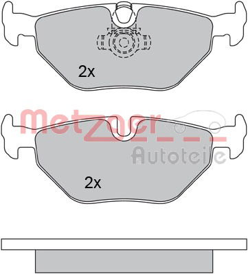 Bremsbelagsatz, Scheibenbremse Hinterachse Metzger 1170120 von Metzger