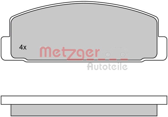 Bremsbelagsatz, Scheibenbremse Hinterachse Metzger 1170206 von Metzger