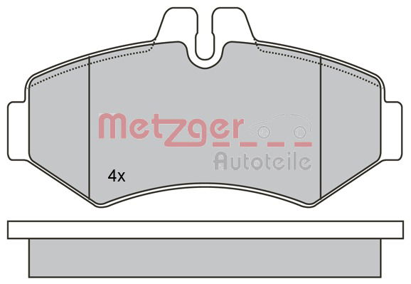 Bremsbelagsatz, Scheibenbremse Hinterachse Metzger 1170274 von Metzger