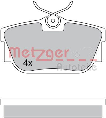 Bremsbelagsatz, Scheibenbremse Hinterachse Metzger 1170332 von Metzger