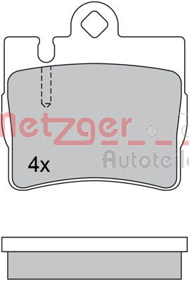 Bremsbelagsatz, Scheibenbremse Hinterachse Metzger 1170460 von Metzger