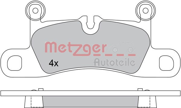 Bremsbelagsatz, Scheibenbremse Hinterachse Metzger 1170523 von Metzger