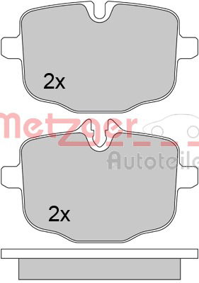 Bremsbelagsatz, Scheibenbremse Hinterachse Metzger 1170565 von Metzger