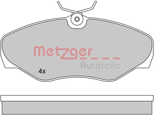 Bremsbelagsatz, Scheibenbremse Vorderachse Metzger 1170110 von Metzger