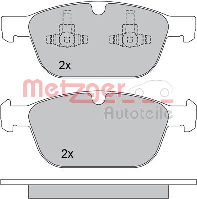 Bremsbelagsatz, Scheibenbremse Vorderachse Metzger 1170229 von Metzger