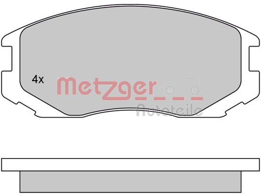 Bremsbelagsatz, Scheibenbremse Vorderachse Metzger 1170294 von Metzger