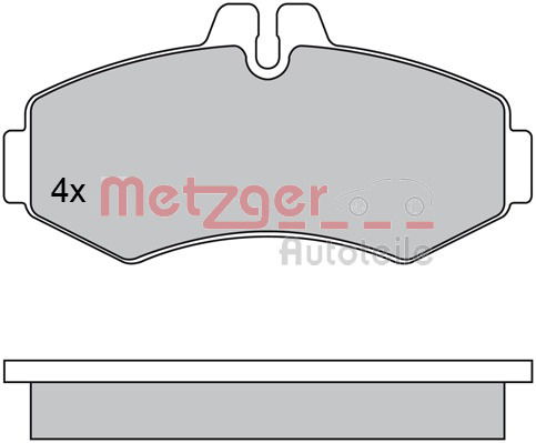 Bremsbelagsatz, Scheibenbremse Vorderachse Metzger 1170303 von Metzger