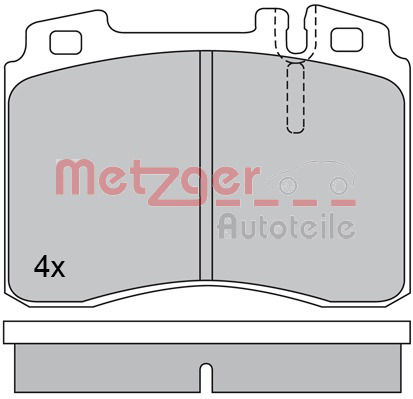 Bremsbelagsatz, Scheibenbremse Vorderachse Metzger 1170374 von Metzger