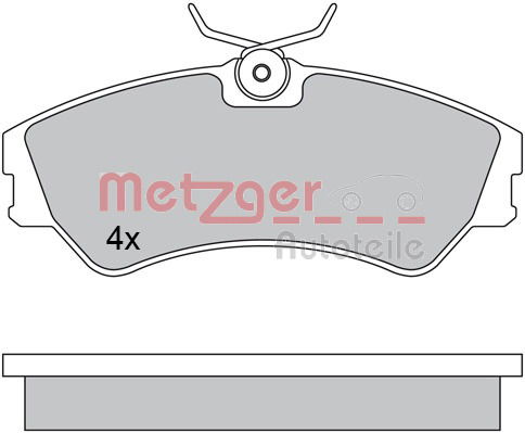 Bremsbelagsatz, Scheibenbremse Vorderachse Metzger 1170397 von Metzger