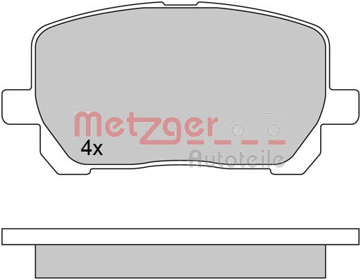 Bremsbelagsatz, Scheibenbremse Vorderachse Metzger 1170616 von Metzger